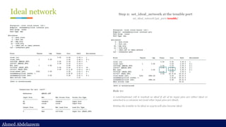 Ahmed Abdelazeem
Ahmed Abdelazeem
Ideal network
Rule #1:
A combinational cell is marked as ideal if all of its input pins are either ideal or
attached to a constant net (and other input pins are ideal).
Setting the tenable to be ideal so u3479 will also become ideal
Step 2: set_ideal_network at the tenable port
set_ideal_network [get_ports tenable]
 