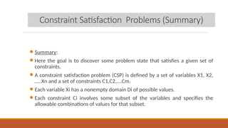 Constraint Satisfaction Problems_ AI2025 | PPTX