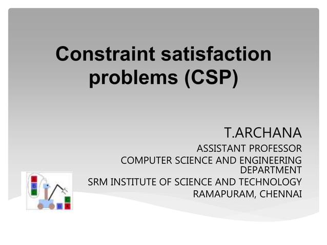 Constraint satisfaction problems (csp) | PPT
