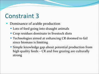 Constraints to supply of high quality feed to smallholder livestock producers in Ethiopia – some reflections