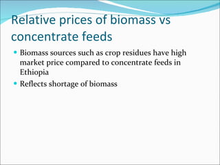 Constraints to supply of high quality feed to smallholder livestock producers in Ethiopia – some reflections