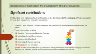 contribution of scientists in the devlopment do higher education .pptx