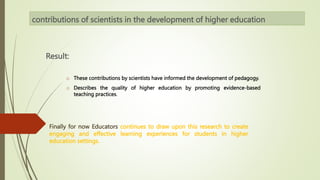 contribution of scientists in the devlopment do higher education .pptx
