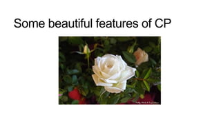 Some beautiful features of CP
 