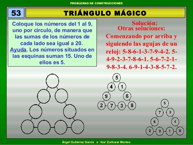 Triangulo Magico Del 1 Al 9 Que De 23 es.slideshare.net