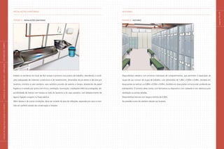 Instalações sanitárias
Figura 5 Instalações sanitárias
Instalar os sanitários em local de fácil acesso e próximo aos postos de trabalho, atendendo a condi-
ções adequadas de materiais construtivos e de revestimento; dimensões de pé-direito e de área por
lavatório, mictório e vaso sanitário; vaso sanitário provido de assento e tampa, abastecido de papel
higiênico e isolado por porta com trinco; ventilação; iluminação; instalações elétricas protegidas; dis-
ponibilidade de lixeiras com tampa ao lado do lavatório e do vaso sanitário; com abastecimento de
água e ligação a esgoto ou fossa séptica.
Além destas e de outras condições, deve ser isolado da área de refeições, separado por sexo e man-
tido em perfeito estado de conservação e limpeza.
Vestiário
Figura 6 Vestiário
Disponibilizar vestiário com armários individuais de compartimentos, que permitam a separação da
roupa de uso comum da roupa de trabalho, com dimensões de 1,20m x 0,30m x 0,40m, dividido em
duas partes na vertical, ou 0,80m x 0,50m x 0,40m, dividido em duas partes na horizontal, podendo ser
sobrepostos. O armário deve contar, com fechadura ou dispositivo com cadeado e com abertura para
ventilação ou portas teladas.
Disponibilizar bancos com largura mínima de 0,30m.
As paredes e piso do vestiário devem ser laváveis.
páginas
94
e
95
|
manual
de
segurança
e
saúde
no
trabalho
|
indústria
da
construção
civil
–
edificações
|
ESTUDO
DE
CAMPO
|
 