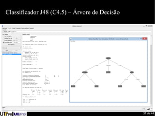 31 de 44 
Classificador J48 (C4.5) – Árvore de Decisão 
 