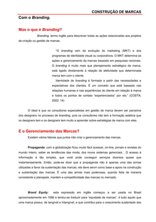 Construcao De Marcas