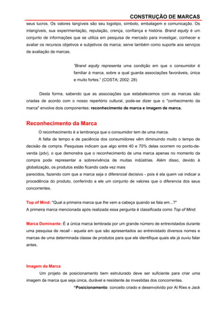 Construcao De Marcas
