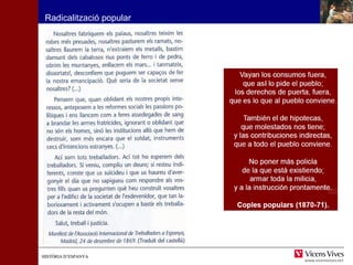 Radicalització popular 
HHIISSTTÒÒRRIIAA DD’’EESSPPAANNYYAA 
 