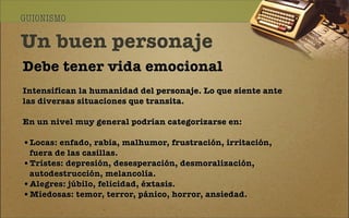 Construcción del personaje