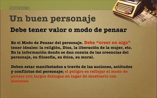 Construcción del personaje