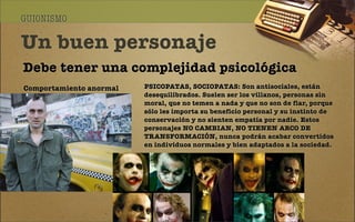 Construcción del personaje