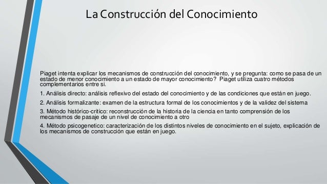 Construcción del conocimiento jean piageh