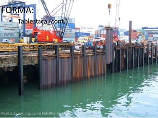 FORMA:    Tablestaca (cont.)21Realizado por: Ing. Jaime Ceballos Andrade