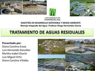 Presentado por:
Diana Carolina Erazo
Luis Hernando González
Martha Isabel Osorio
Luis Miguel Ortiz
Diana Carolina Villalba
MAESTRÍA EN DESARROLLO SOSTENIBLE Y MEDIO AMBIENTE
Manejo Integrado del Agua- Profesor Diego Hernández García
 