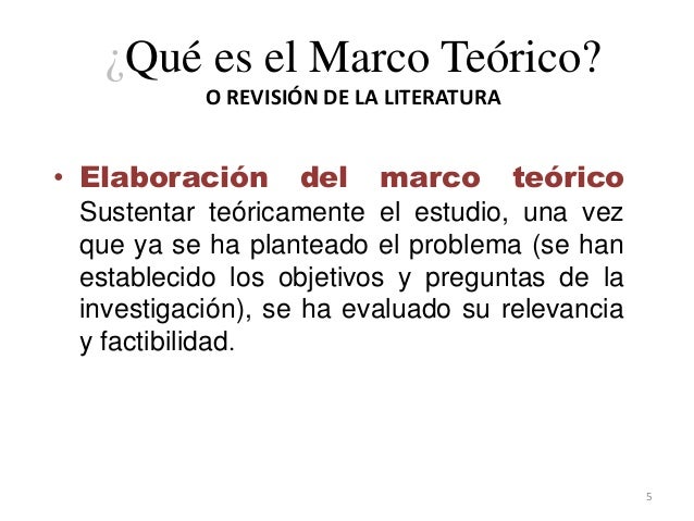 Construccion de marco teorico