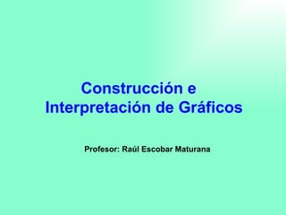 Construcción e Interpretación de Gráficos Profesor: Raúl Escobar Maturana 