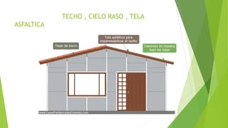 TECHO , CIELO RASO , TELA
ASFALTICA
 
