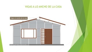 VIGAS A LO ANCHO DE LA CASA
 