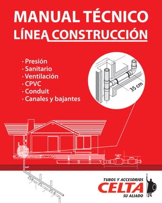 MANUAL TÉCNICO
LÍNEA CONSTRUCCIÓN
 · Presión
 · Sanitario
 · Ventilación
 · CPVC                      cm
 · Conduit              35
 · Canales y bajantes
 