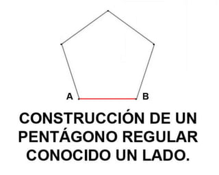 Construcción de un pentágono conocido el lado.