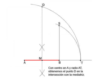 Construcción de un pentágono conocido el lado.