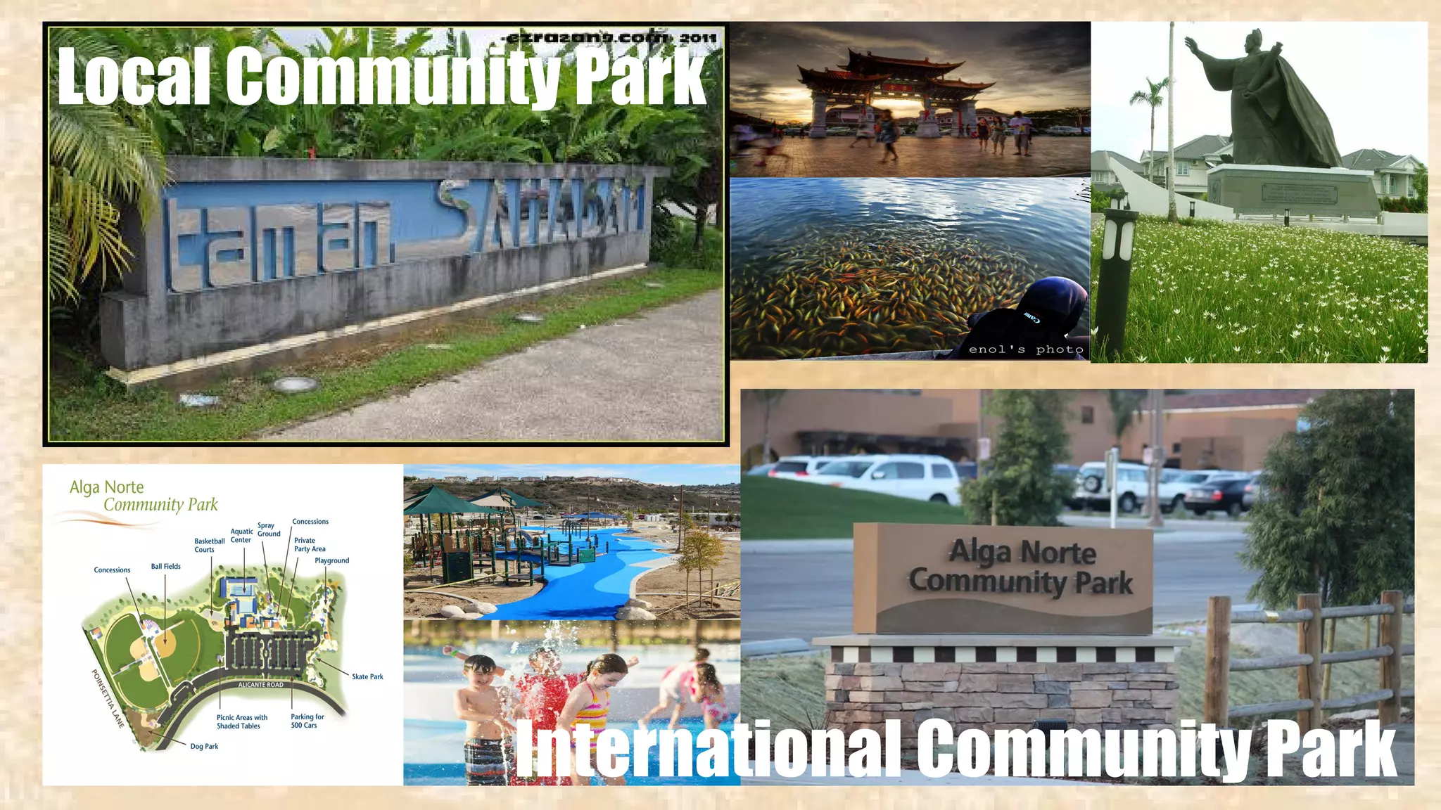 Local Community Park 
International Community Park 
 