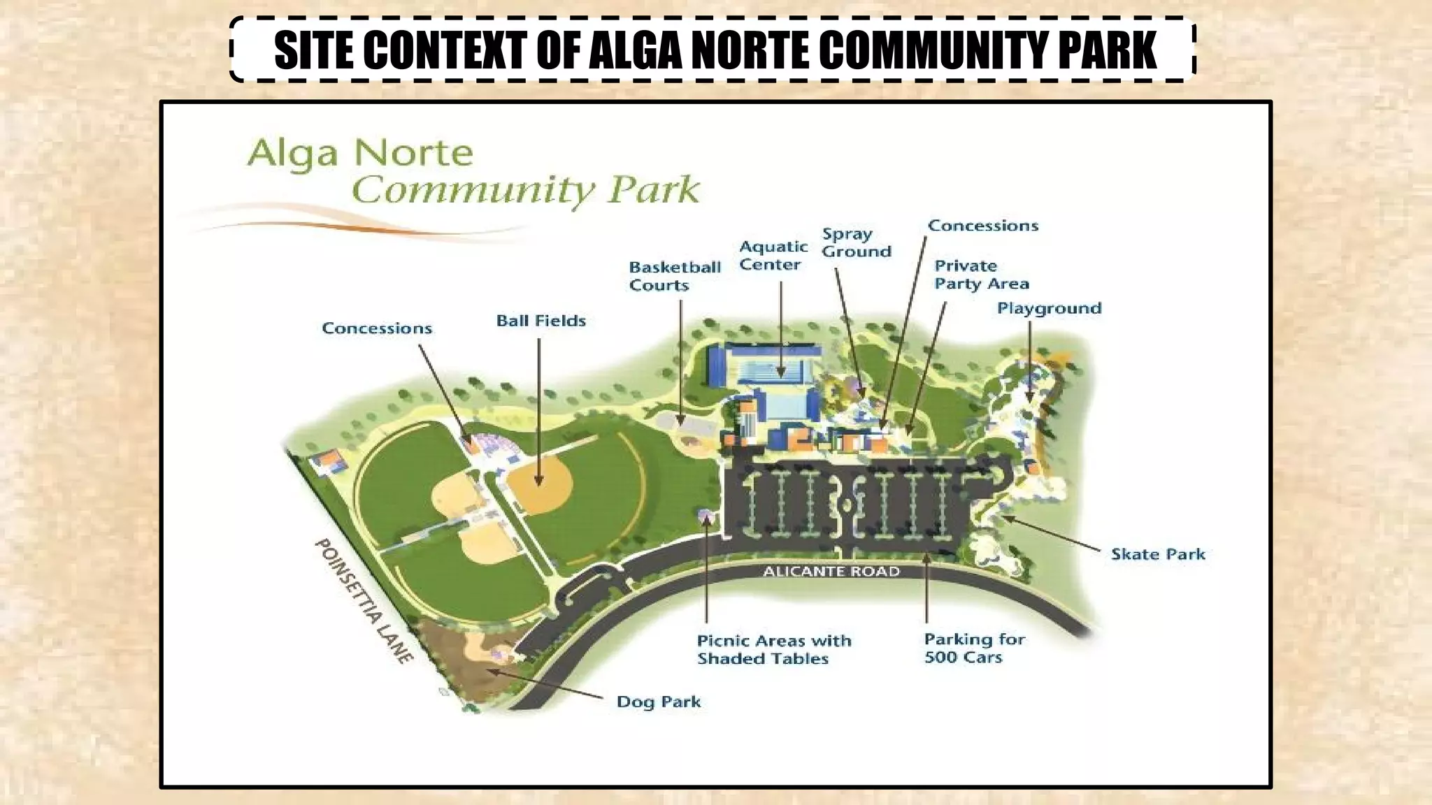 SITE CONTEXT OF ALGA NORTE COMMUNITY PARK 
 