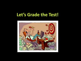 Let’s Grade the Test! 
 