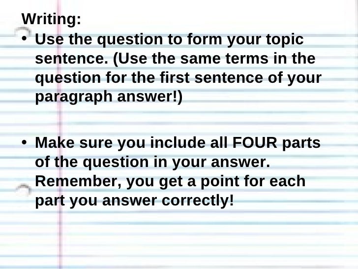 Constructed response practice