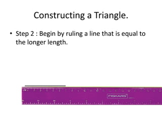 Constructing an angle or triangle using a protractor | PPTX