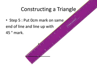 Constructing an angle or triangle using a protractor | PPTX