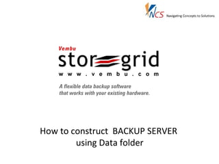 How to construct  BACKUP SERVER using Data folder 