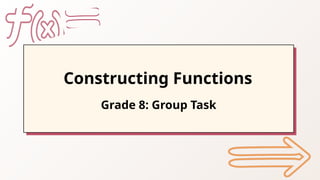 Constructing and Analyzing Linear Functions: Grade 8 Group Task | PPTX