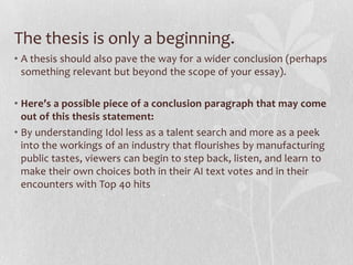 How long is a thesis statement picture