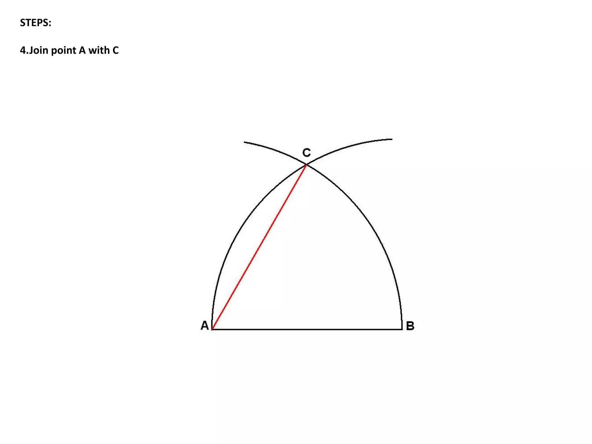 STEPS:
4.Join point A with C
 