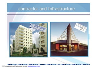 contractor and Infrastructure




PDF created with pdfFactory trial version www.pdffactory.com
 