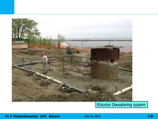 Dr. P. Nanjundaswamy SJCE Mysore July 15, 2015 118
Eductor Dewatering system
 