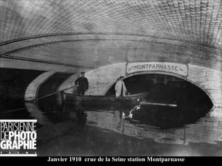 Janvier 1910 crue de la Seine station Montparnasse
 
