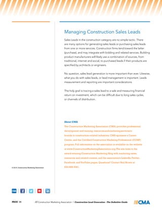 Construction Lead Generation - The Definitive Guide | PDF