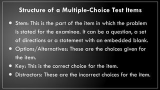 Construction of Test Items-1st semester- | PPTX