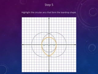 Step 5
Highlight the circular arcs that form the teardrop shape.
 