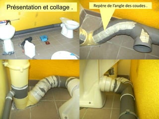 Présentation et collage .

Repère de l’angle des coudes .

 