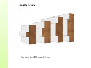 Size starts from 100 mm to 230 mm
Double Rebate
 