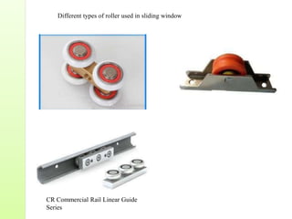 Different types of roller used in sliding window
CR Commercial Rail Linear Guide
Series
 