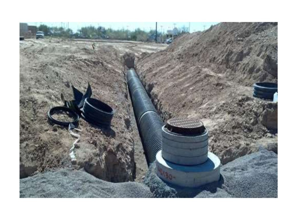 Construction and testing of sewer line