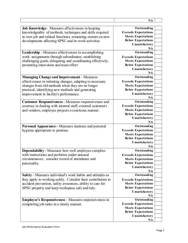 Construction assistant superintendent performance appraisal