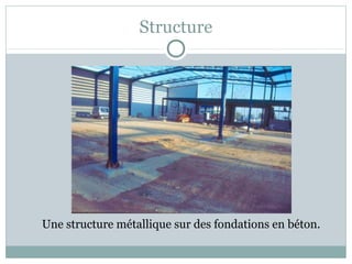 Structure
Une structure métallique sur des fondations en béton.
 