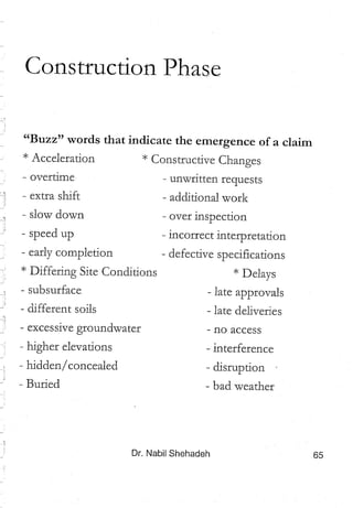 Construction claims